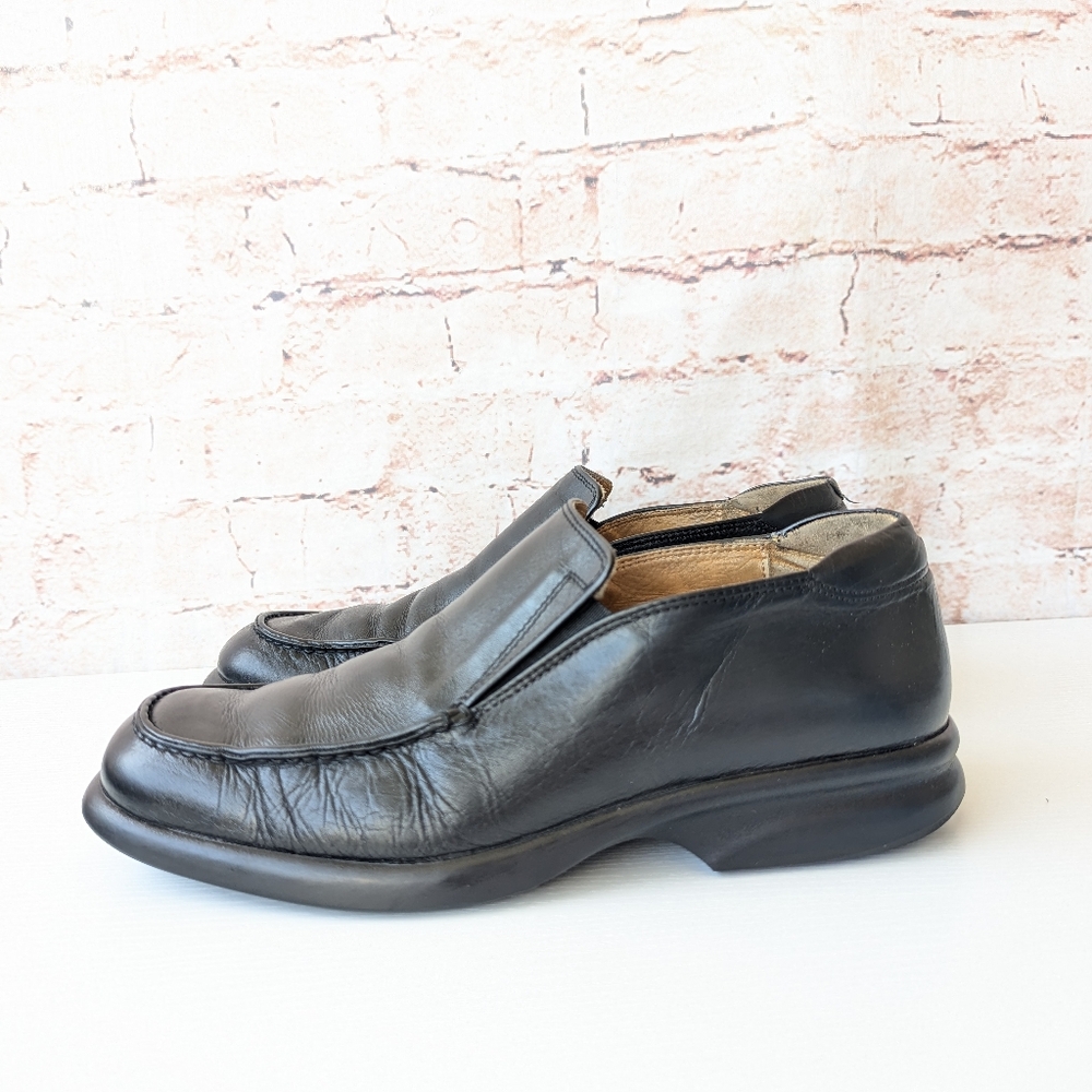 Bally Black Leather Loafers with Square Toe - Picture 2 of 12